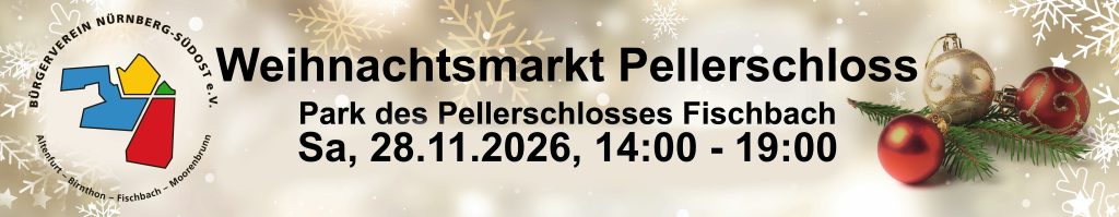Plakat Weihnachtsmarkt Pellerschloss, 28.11.2026 von 14 bis 19 Uhr